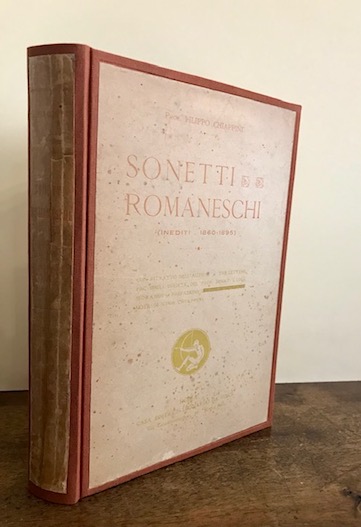 Filippo Chiappini Sonetti romaneschi (inediti 1860-1895) 1927 Roma Casa Editrice Leonardo da Vinci